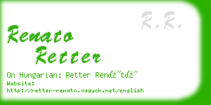 renato retter business card